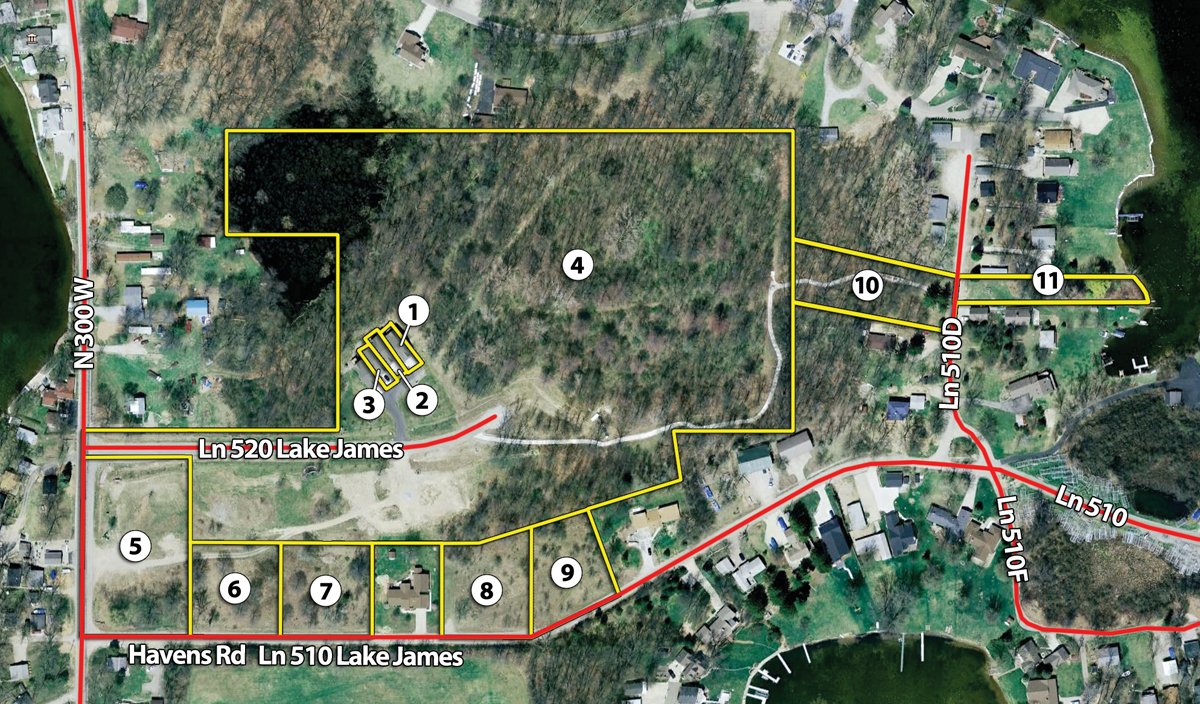 Tract map - Lake James Area Real Estate Auction - 13 Lots - 3 Selling Absolute!